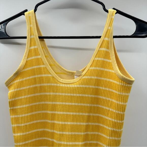 Urban Outfitters Out From Under Yellow & White Striped Thong Bodysuit Size M/L - Picture 3 of 11